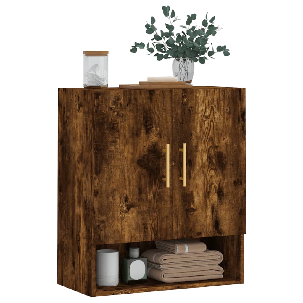 Armadietto a Muro Rovere Fumo 60x31x70 cm in Legno Multistrato | homemem39