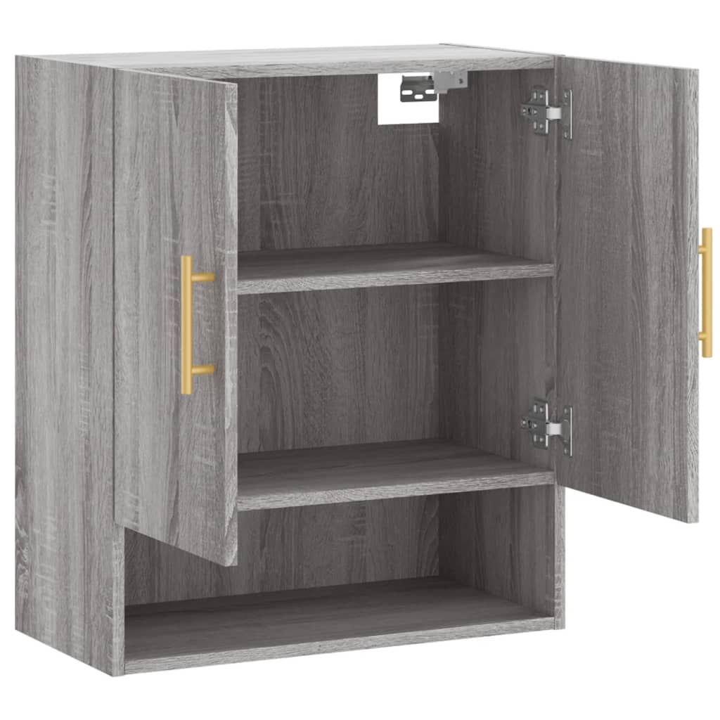 Armadietto a Muro Grigio Sonoma 60x31x70cm in Legno Multistrato | homemem39