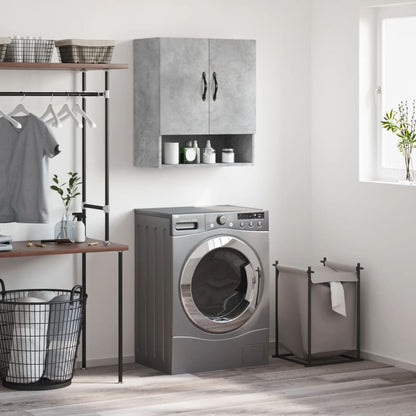 Armadietto a Muro Grigio Cemento 60x31x70 cm Legno Multistrato | homemem39