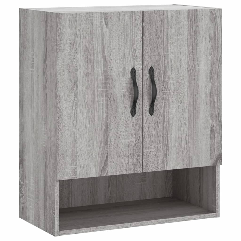 Armadietto a Muro Grigio Sonoma 60x31x70cm in Legno Multistrato | homemem39