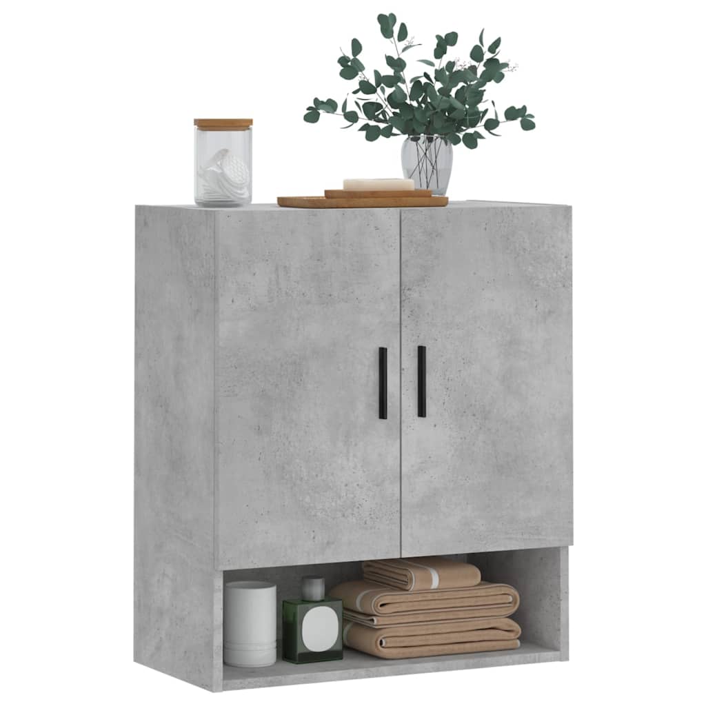 Armadietto a Muro Grigio Cemento 60x31x70 cm Legno Multistrato | homemem39