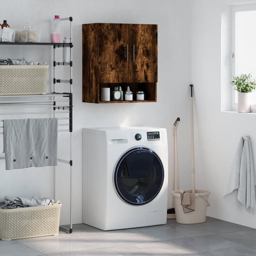Armadietto a Muro Rovere Fumo 60x31x70 cm in Legno Multistrato | homemem39