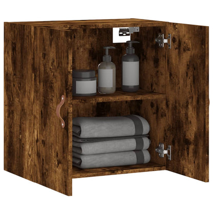Armadietto a Muro Rovere Fumo 60x31x60 cm in Legno Multistrato