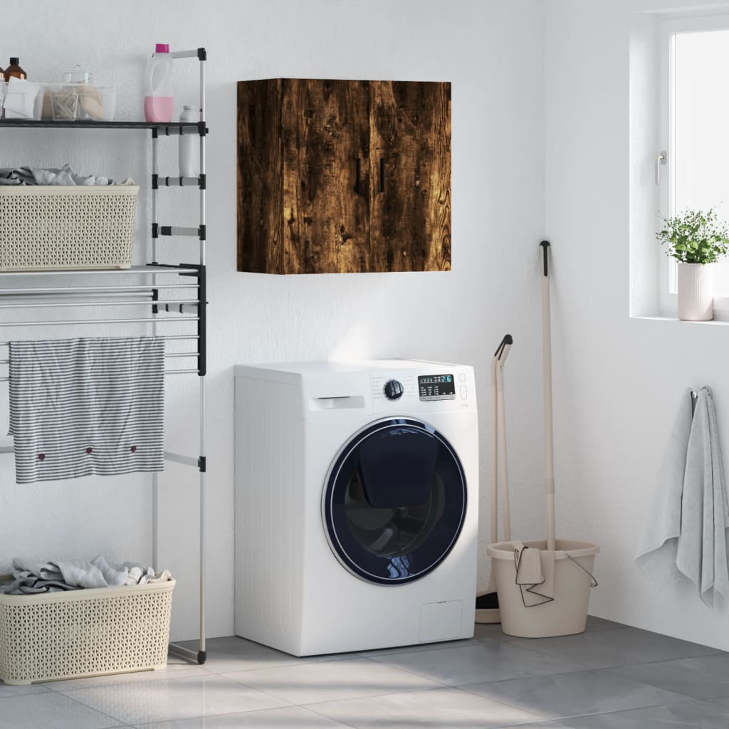 Armadietto a Muro Rovere Fumo 60x31x60 cm in Legno Multistrato | homemem39