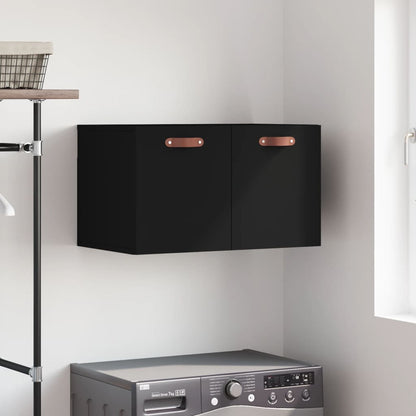 Mobile a Parete Nero 60x36,5x35 cm in Legno Multistrato - homemem39