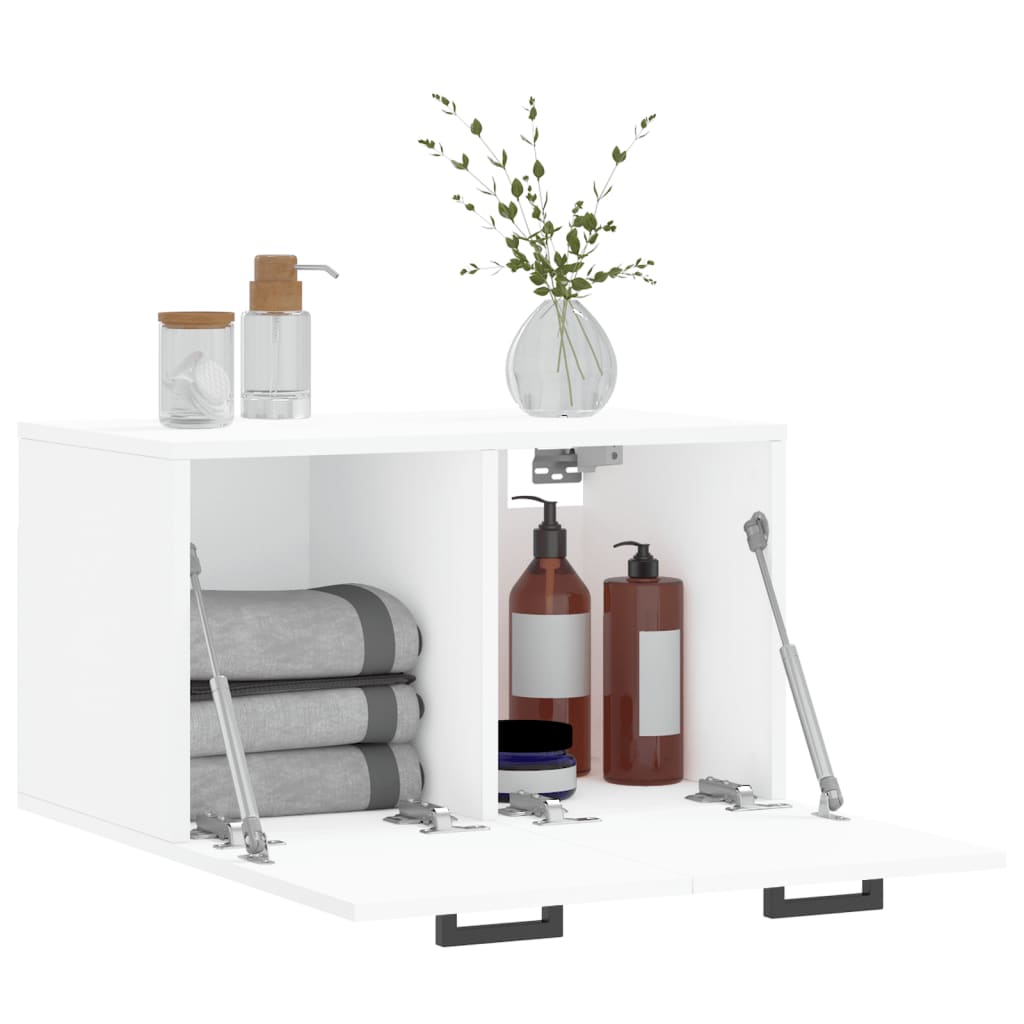 Mobile a Parete Bianco 60x36,5x35 cm in Legno Multistrato | homemem39