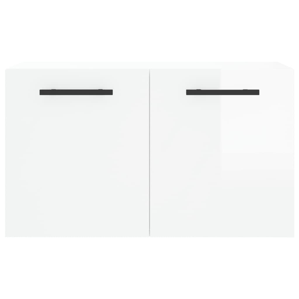Armadietto a Muro Bianco Lucido 60x36,5x35 cm Legno Multistrato - homemem39