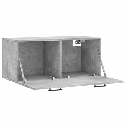 Mobile a Parete Grigio Cemento 80x36,5x35 cm Legno Multistrato - homemem39