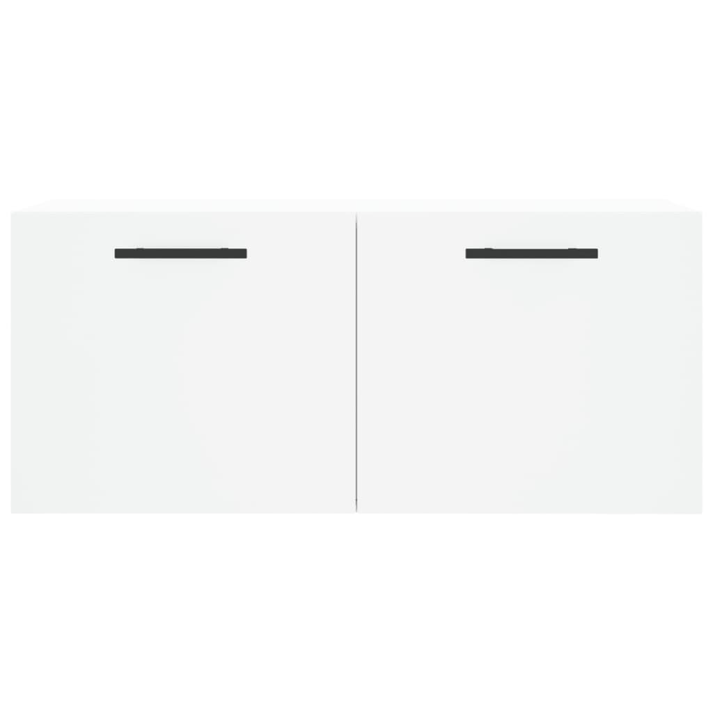 Mobile a Parete Bianco 80x36,5x35 cm in Legno Multistrato | homemem39