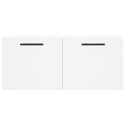 Mobile a Parete Bianco 80x36,5x35 cm in Legno Multistrato | homemem39
