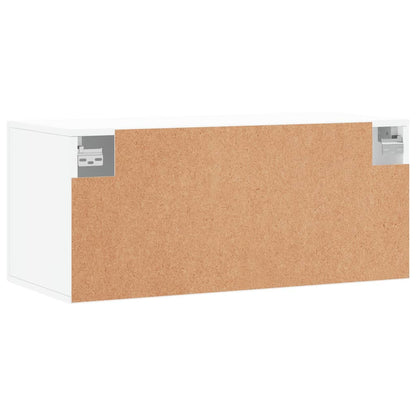 Mobile a Parete Bianco 80x36,5x35 cm in Legno Multistrato | homemem39