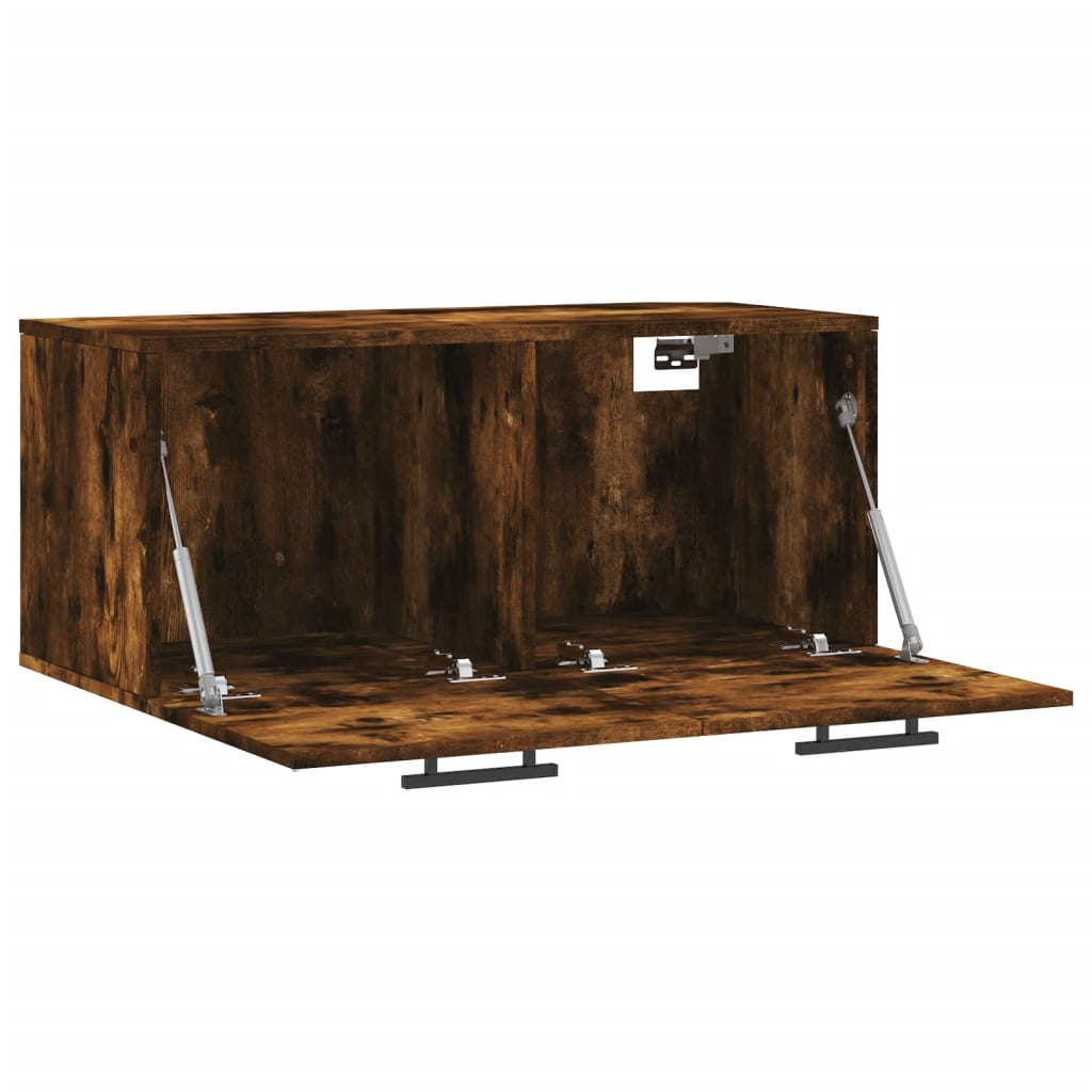 Mobile a Parete Rovere Fumo 80x36,5x35 cm in Legno Multistrato | homemem39