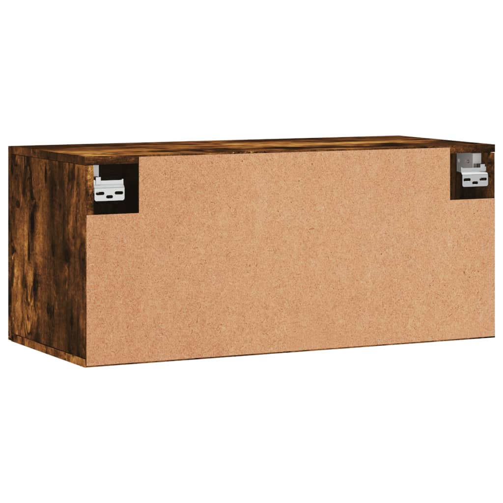 Mobile a Parete Rovere Fumo 80x36,5x35 cm in Legno Multistrato | homemem39