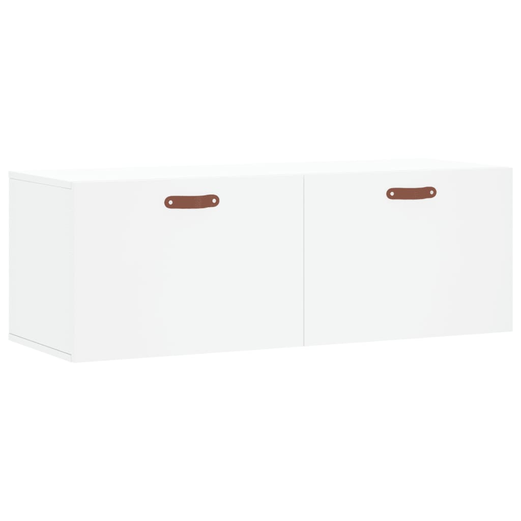 Mobile a Parete Bianco 100x36,5x35 cm in Legno Multistrato | homemem39