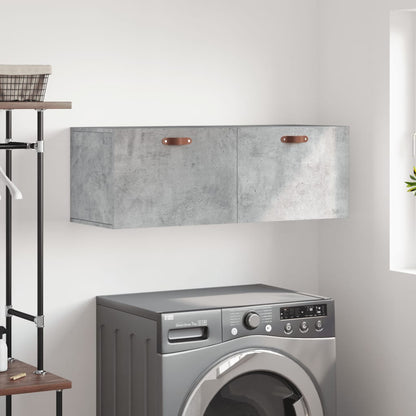 Mobile a Parete Grigio Cemento 100x36,5x35 cm Legno Multistrato | homemem39