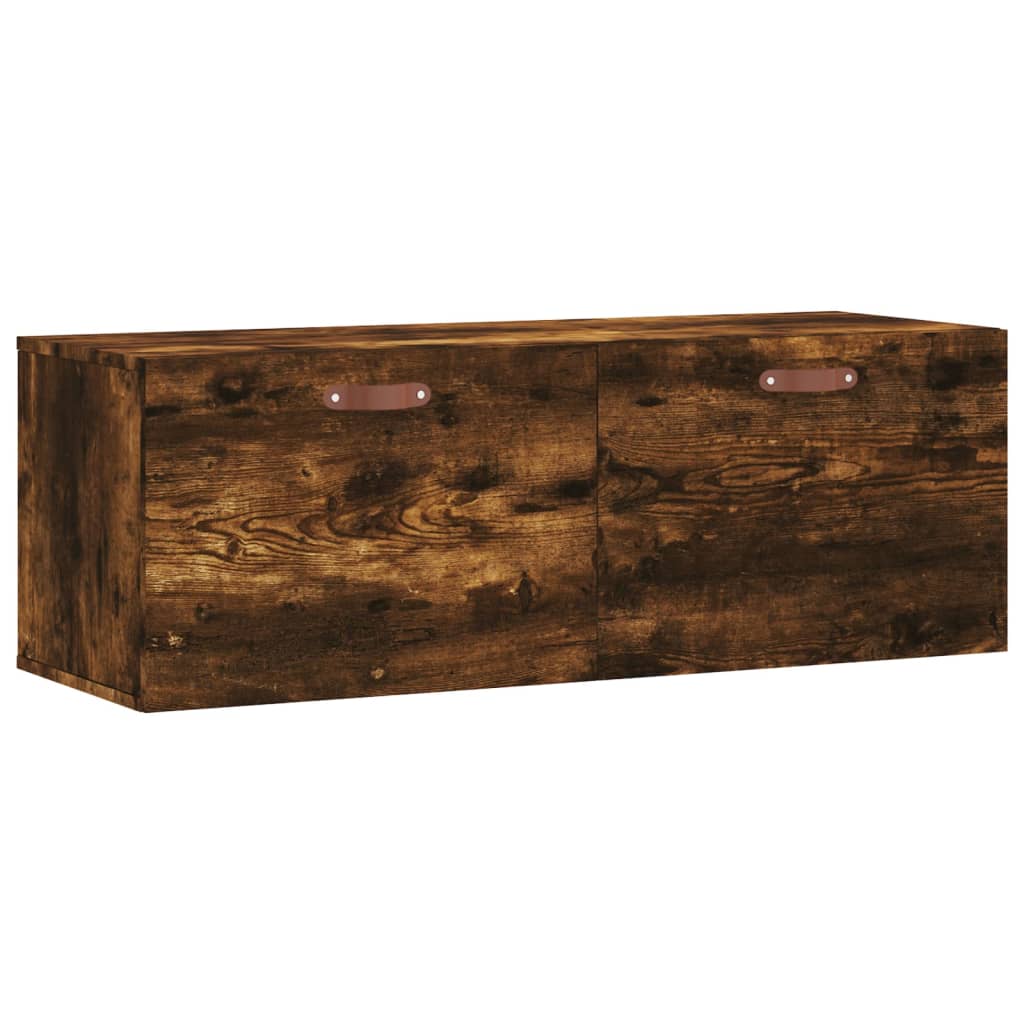 Mobile a Parete Rovere Fumo 100x36,5x35 cm in Legno Multistrato | homemem39