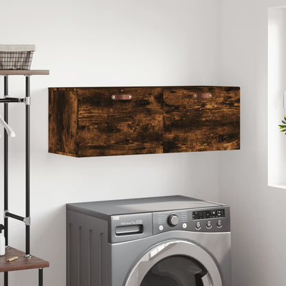 Mobile a Parete Rovere Fumo 100x36,5x35 cm in Legno Multistrato | homemem39