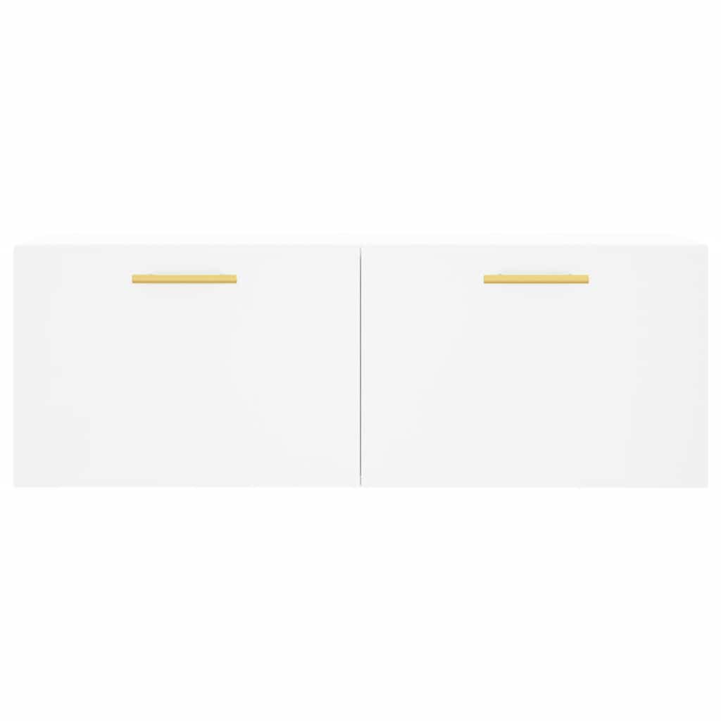 Mobile a Parete Bianco 100x36,5x35 cm in Legno Multistrato | homemem39