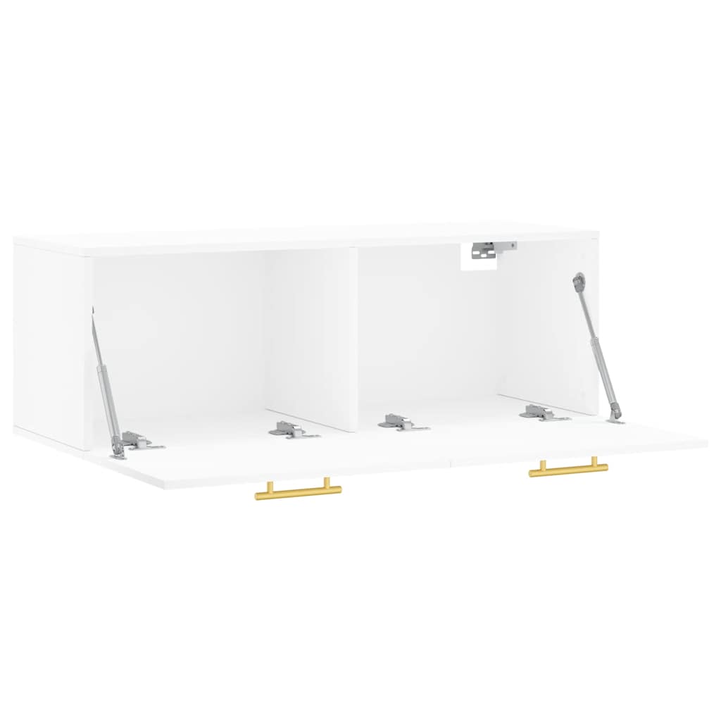 Mobile a Parete Bianco 100x36,5x35 cm in Legno Multistrato | homemem39