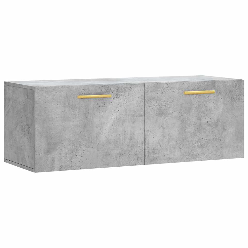 Mobile a Parete Grigio Cemento 100x36,5x35 cm Legno Multistrato | homemem39