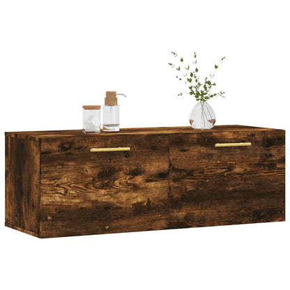 Mobile a Parete Rovere Fumo 100x36,5x35 cm in Legno Multistrato | homemem39