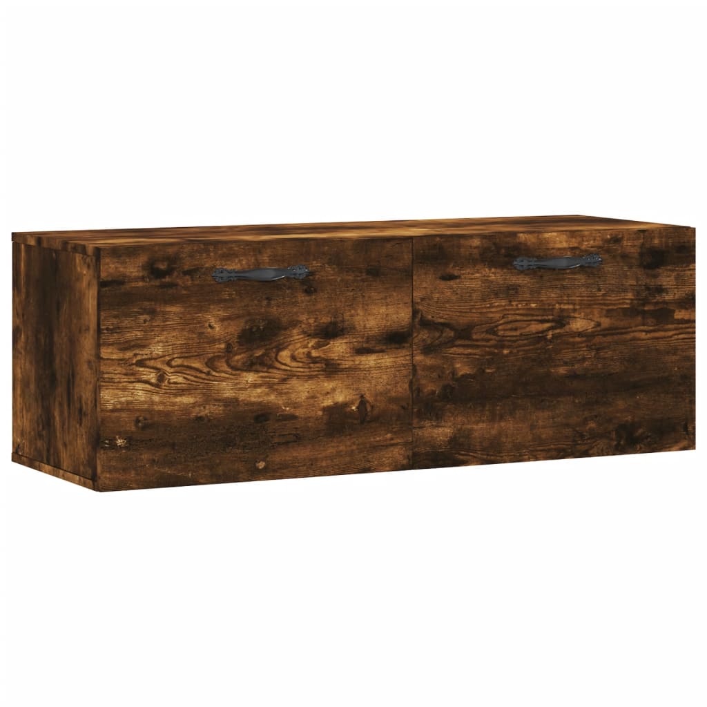 Mobile a Parete Rovere Fumo 100x36,5x35 cm in Legno Multistrato | homemem39
