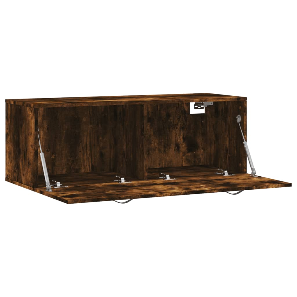 Mobile a Parete Rovere Fumo 100x36,5x35 cm in Legno Multistrato | homemem39