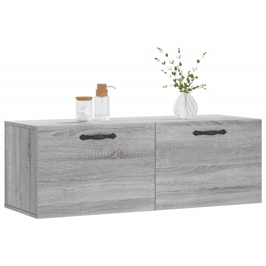 Mobile a Parete Grigio Sonoma 100x36,5x35 cm Legno Multistrato | homemem39