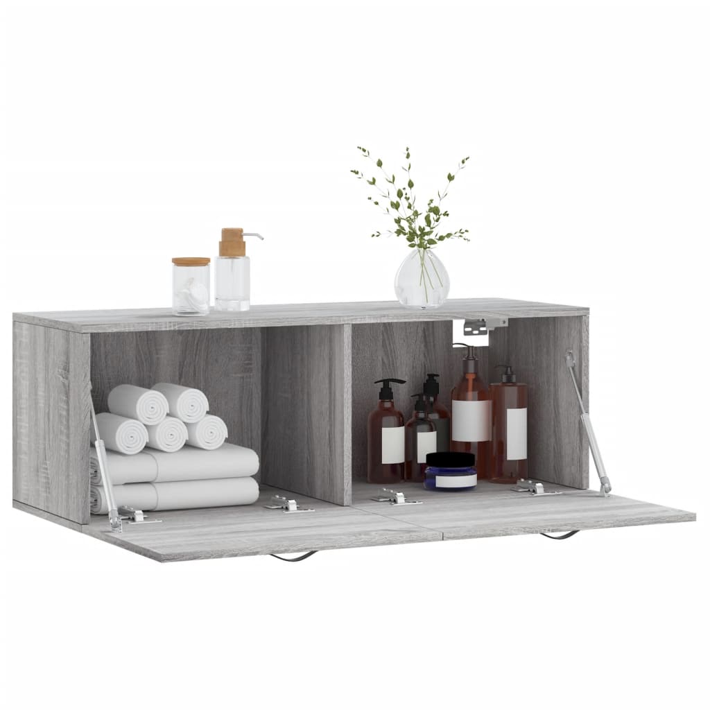 Mobile a Parete Grigio Sonoma 100x36,5x35 cm Legno Multistrato | homemem39