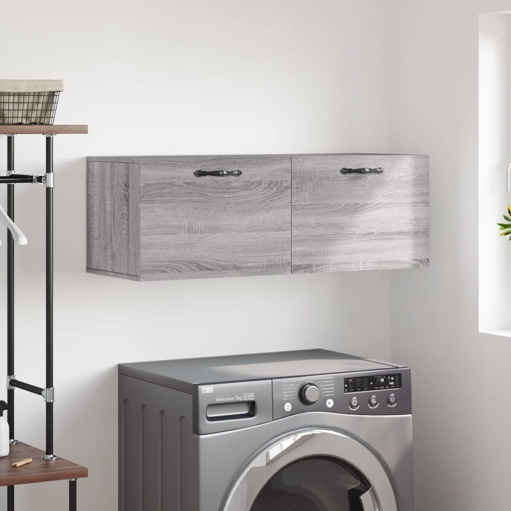 Mobile a Parete Grigio Sonoma 100x36,5x35 cm Legno Multistrato | homemem39