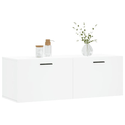 Mobile a Parete Bianco 100x36,5x35 cm in Legno Multistrato | homemem39