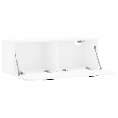 Mobile a Parete Bianco 100x36,5x35 cm in Legno Multistrato | homemem39