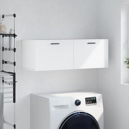 Mobile a Parete Bianco 100x36,5x35 cm in Legno Multistrato | homemem39