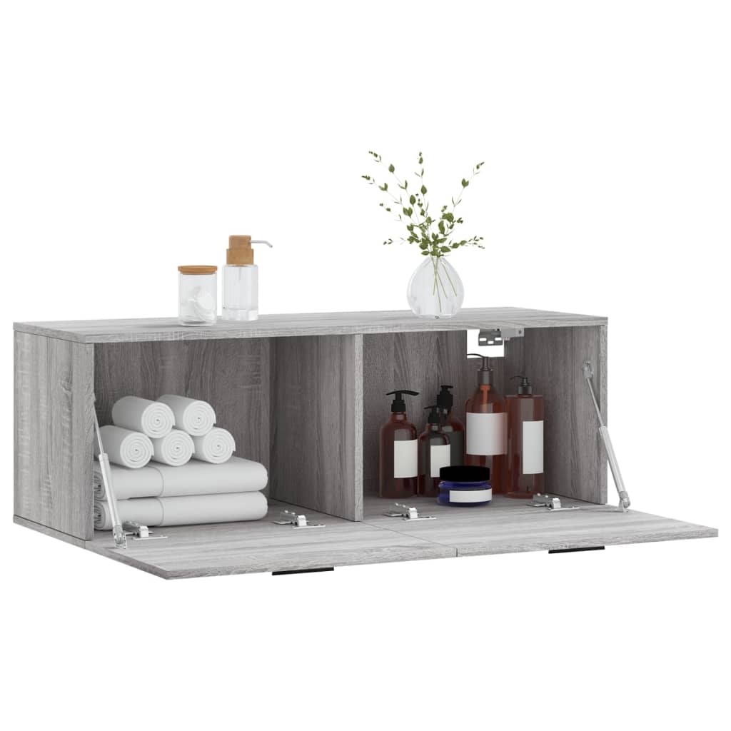 Mobile a Parete Grigio Sonoma 100x36,5x35 cm Legno Multistrato | homemem39