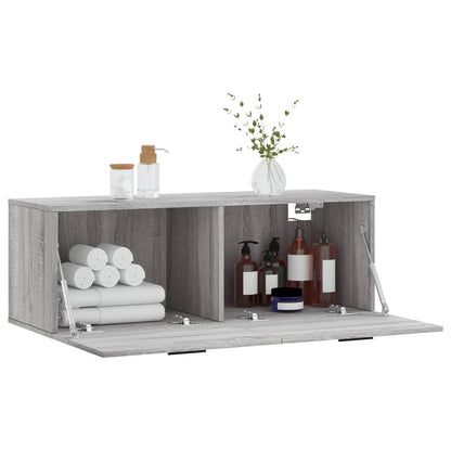 Mobile a Parete Grigio Sonoma 100x36,5x35 cm Legno Multistrato | homemem39