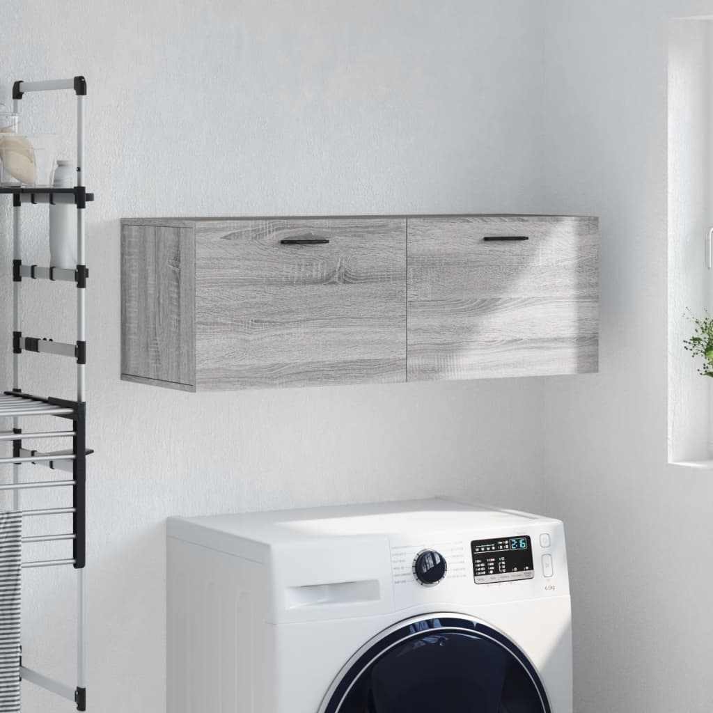 Mobile a Parete Grigio Sonoma 100x36,5x35 cm Legno Multistrato | homemem39