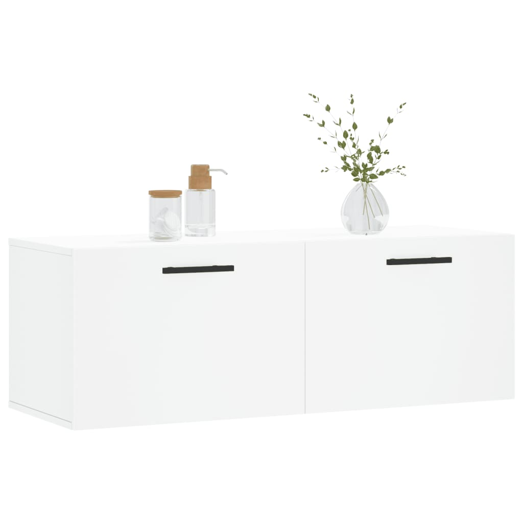 Mobile a Parete Bianco 100x36,5x35 cm in Legno Multistrato