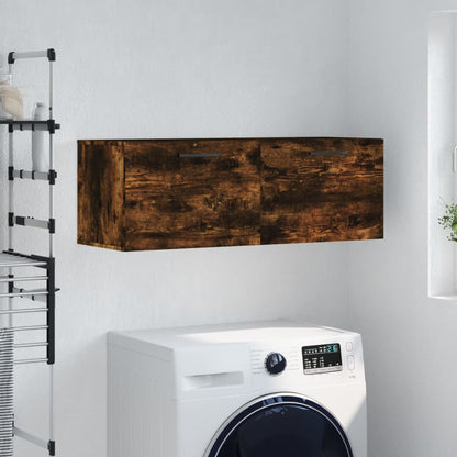 Mobile a Parete Rovere Fumo 100x36,5x35 cm in Legno Multistrato | homemem39