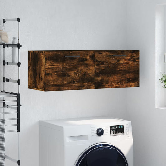 Mobile a Parete Rovere Fumo 100x36,5x35 cm in Legno Multistrato | homemem39