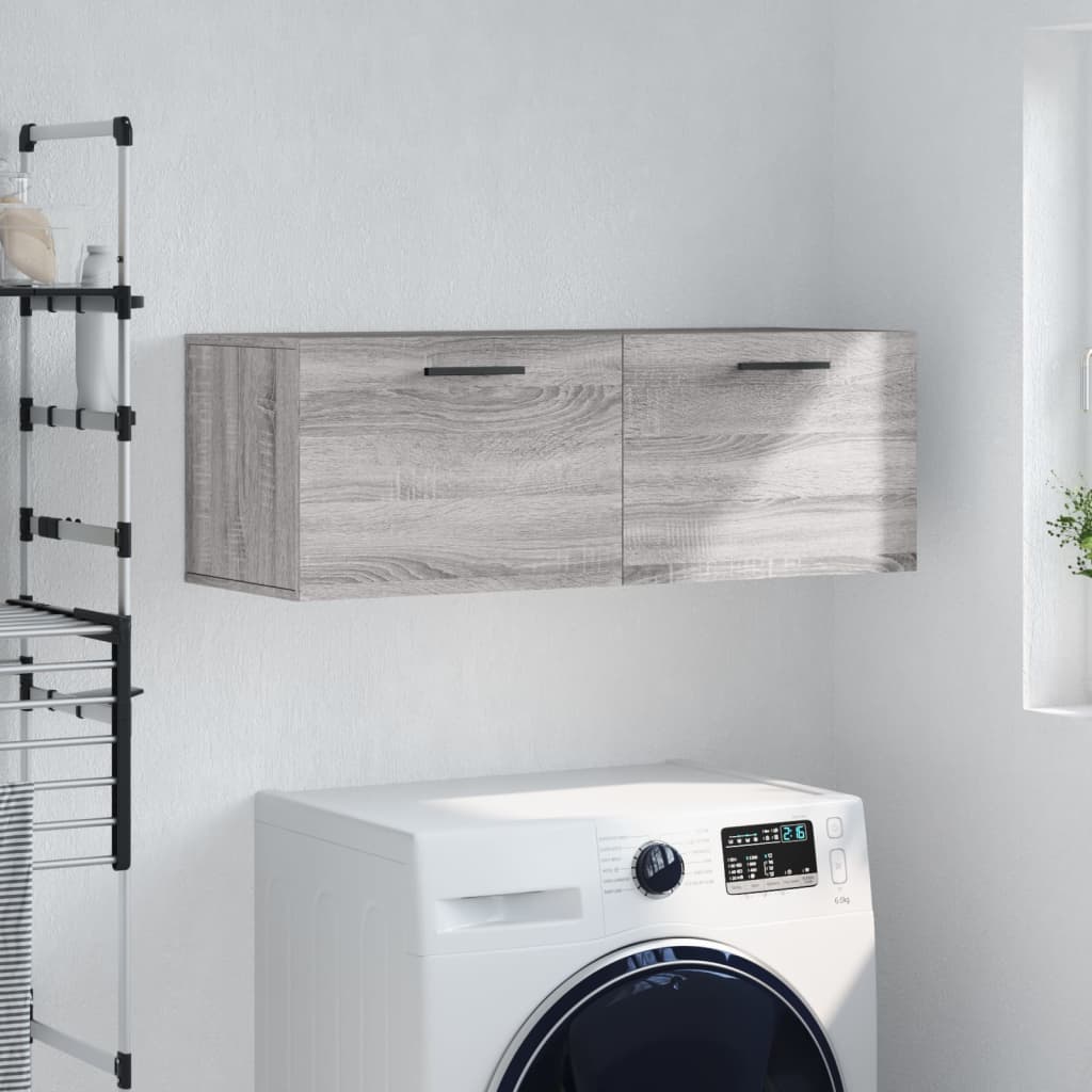 Mobile a Parete Grigio Sonoma 100x36,5x35 cm Legno Multistrato | homemem39