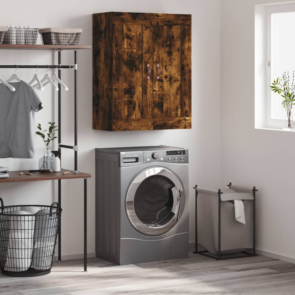 Mobile a Parete Rovere Fumo 69,5x34x90 cm in Legno Multistrato - homemem39