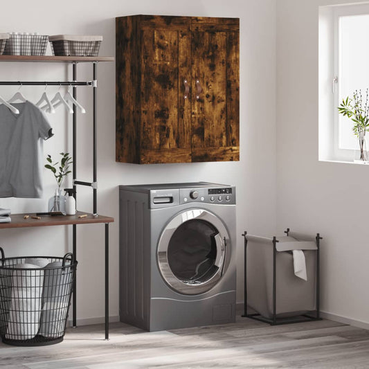 Mobile a Parete Rovere Fumo 69,5x34x90 cm in Legno Multistrato - homemem39