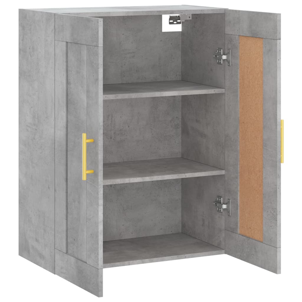 Mobile a Parete Grigio Cemento 69,5x34x90 cm Legno Multistrato - homemem39