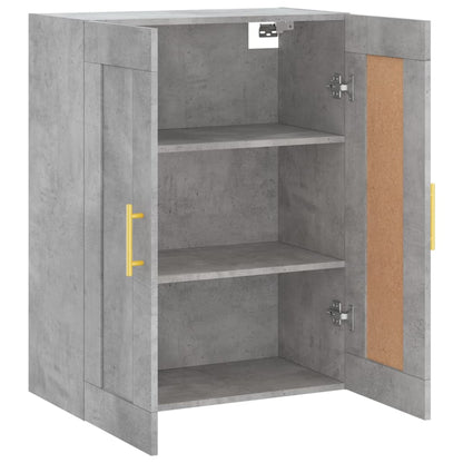 Mobile a Parete Grigio Cemento 69,5x34x90 cm Legno Multistrato - homemem39