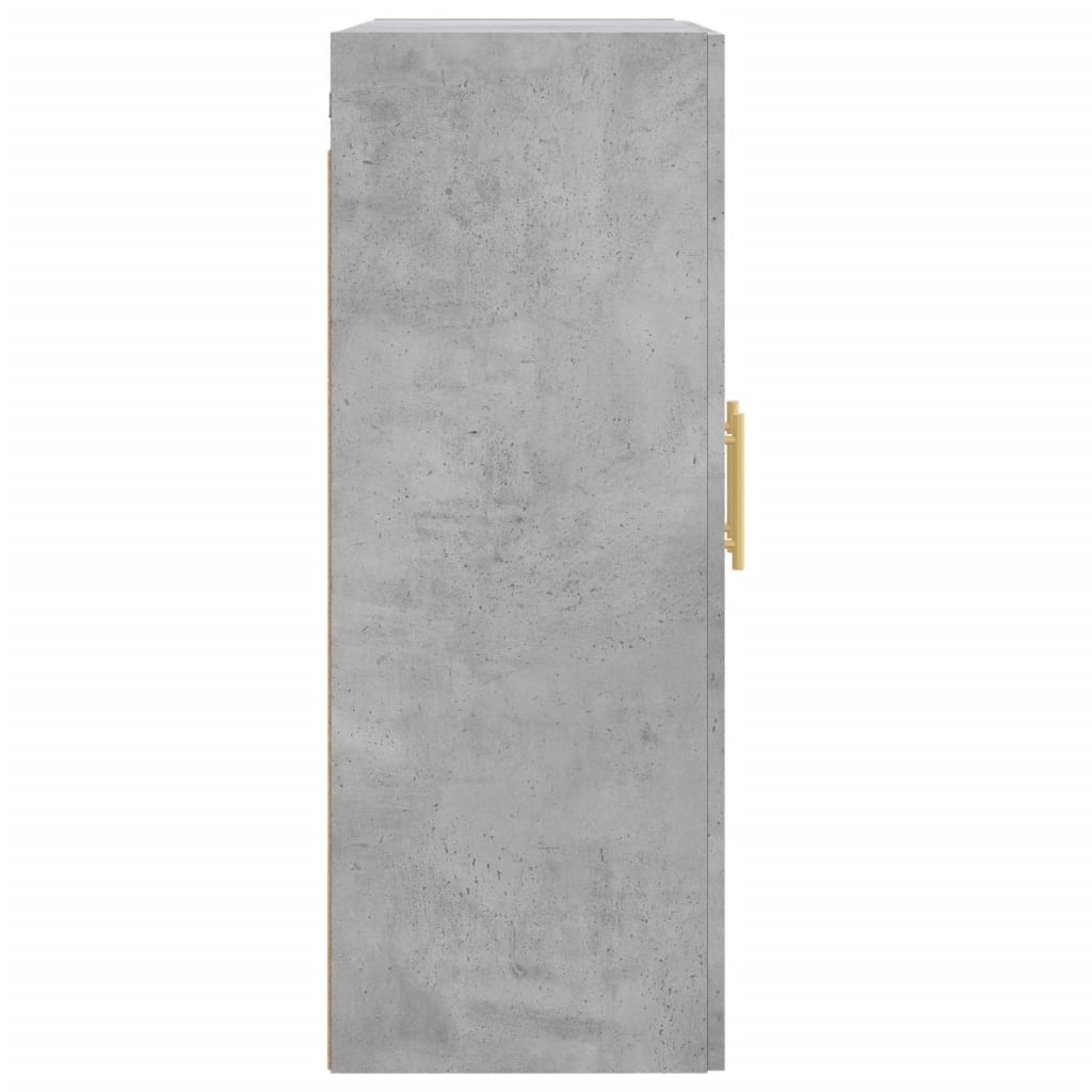 Mobile a Parete Grigio Cemento 69,5x34x90 cm Legno Multistrato - homemem39