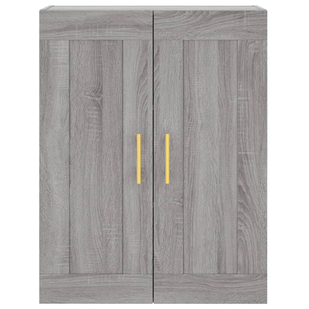 Mobile a Parete Grigio Sonoma 69,5x34x90 cm Legno Multistrato