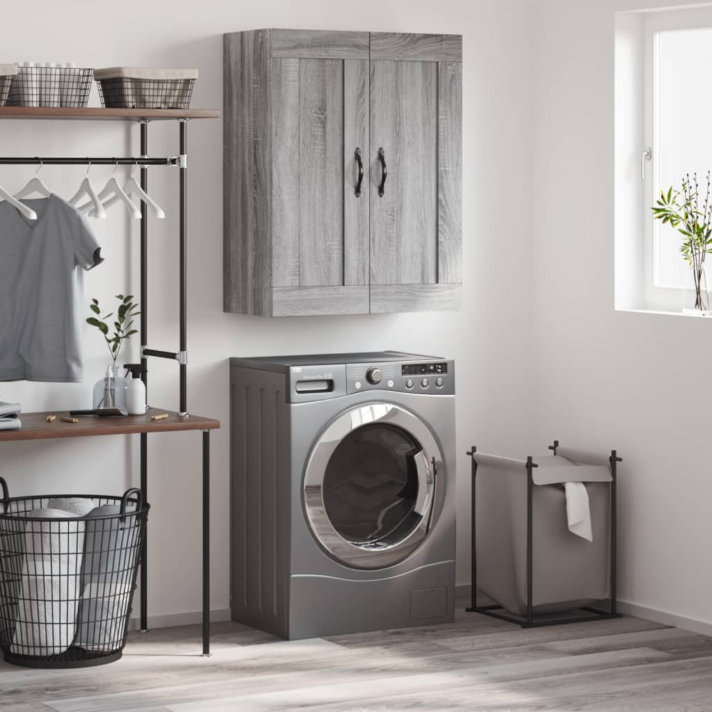 Mobile a Parete Grigio Sonoma 69,5x34x90 cm Legno Multistrato - homemem39