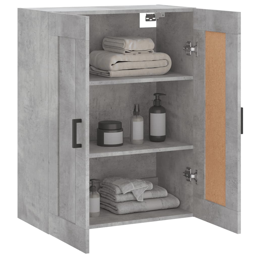 Mobile a Parete Grigio Cemento 69,5x34x90 cm Legno Multistrato - homemem39