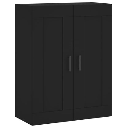 Mobile a Parete Nero 69,5x34,90 cm in Legno Multistrato | homemem39