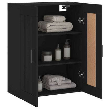 Mobile a Parete Nero 69,5x34,90 cm in Legno Multistrato | homemem39